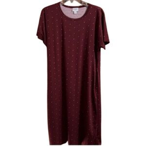 #322 LuLaRoe Marly medium dress with a belt and pockets
